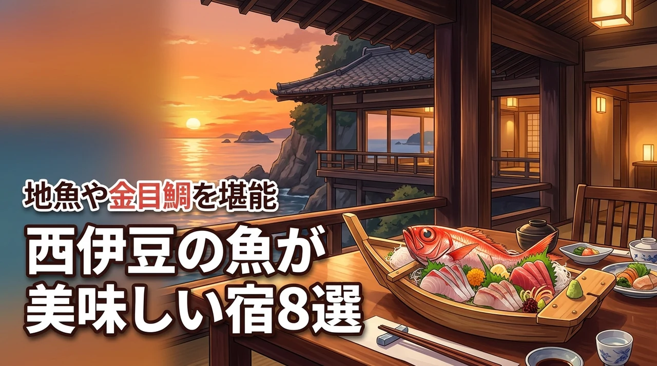 西伊豆で魚の美味しい宿おすすめ8選！地魚や金目鯛を堪能できる人気の宿泊先