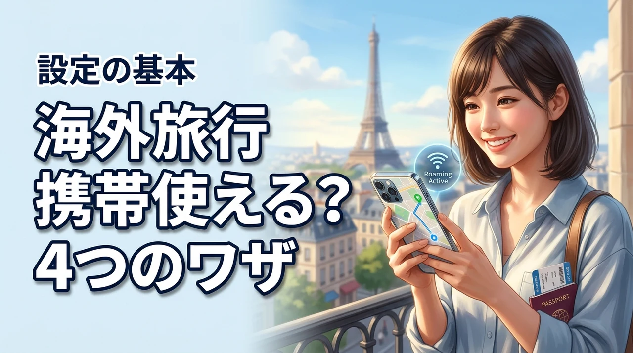 海外旅行で携帯電話は使える？安く通信する4つの手段と設定の基本