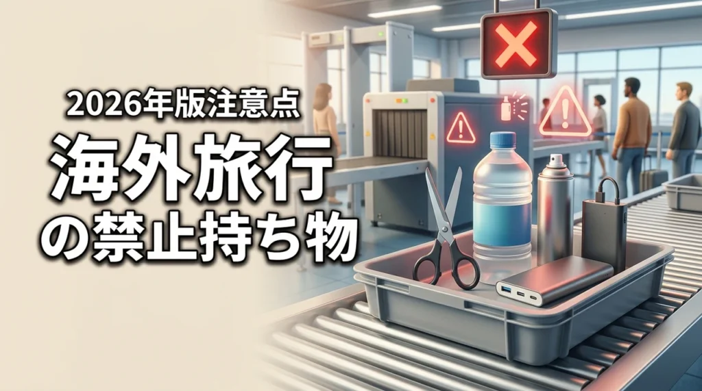 【没収注意】海外旅行の持ち物で禁止品を把握して空港でのトラブルを回避しよう