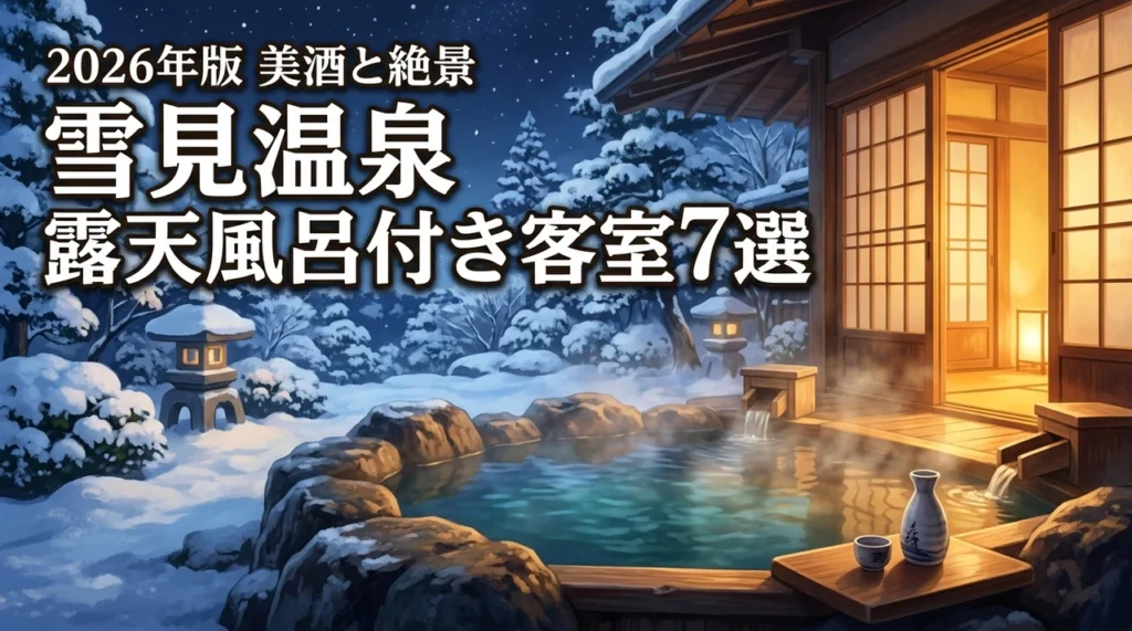 【保存版】雪見温泉は露天風呂付き客室がおすすめ！雪景色と酒に酔う至福の7宿